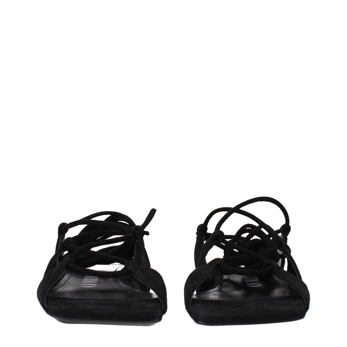 The Attico Black Leather Flat Sandals - Elegance and Comfort