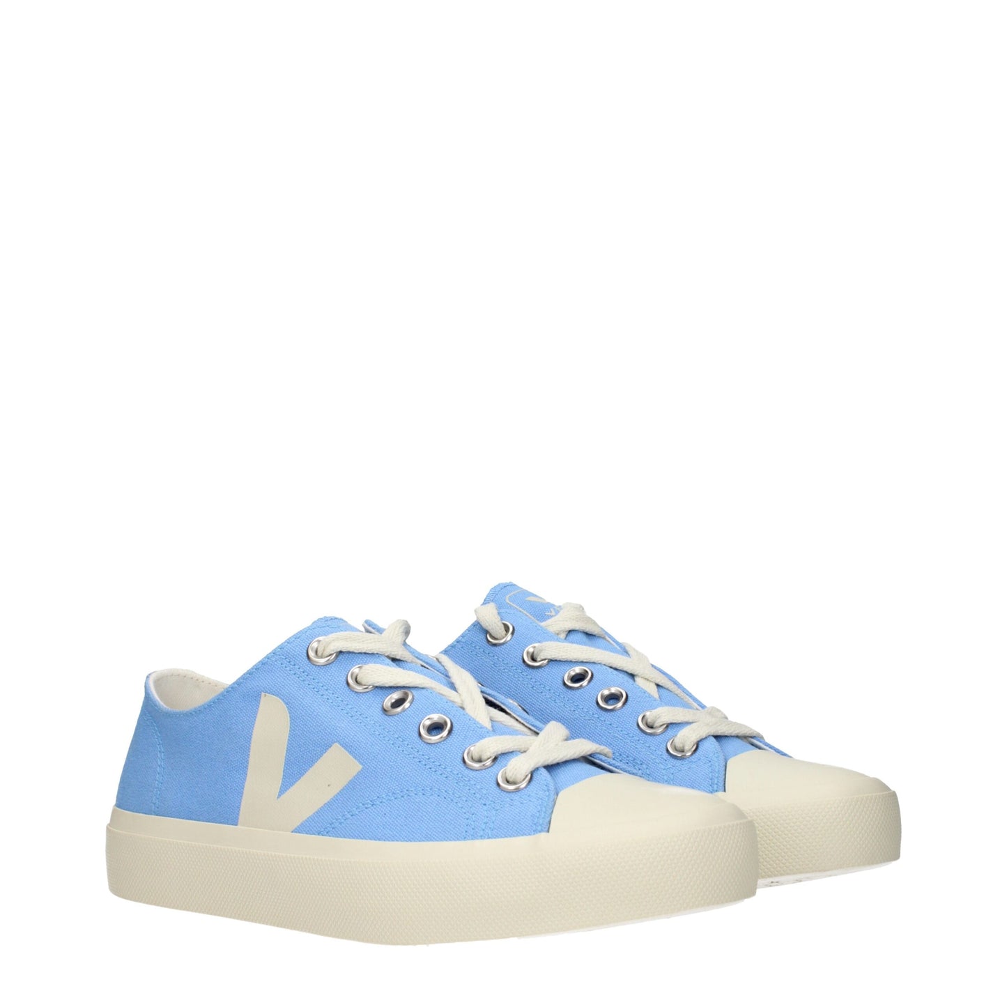 Veja, baskets basses en tissu bleu clair