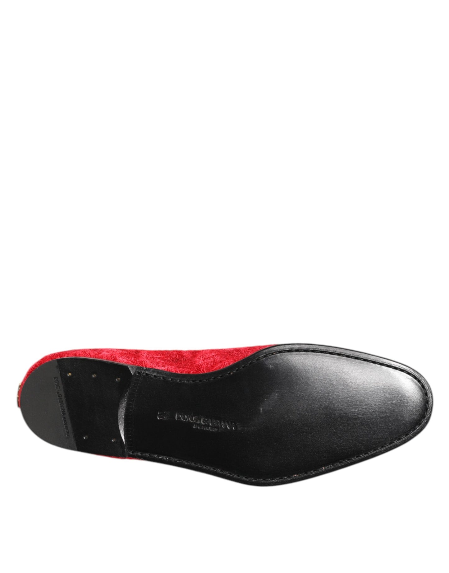 Dolce &amp; Gabbana Rode Jacquard Loafers Formele Herenschoenen