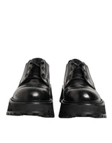 Dolce & Gabbana Chaussures Derby en Cuir Noir pour Hommes