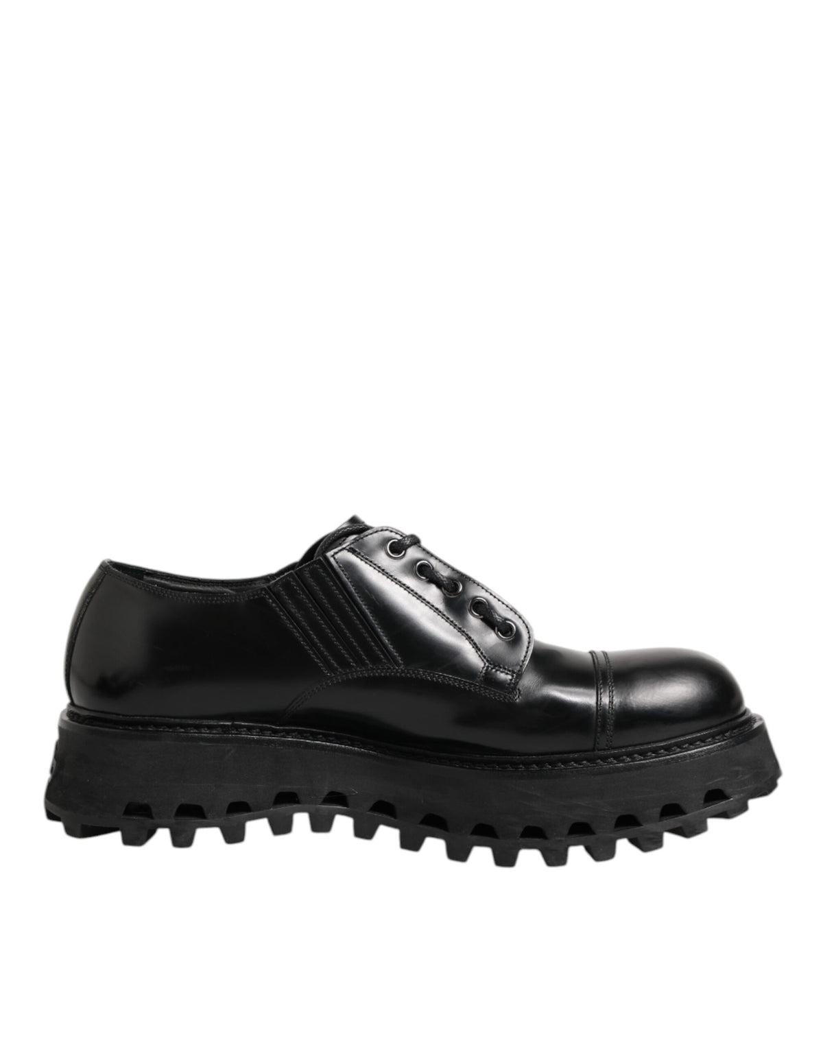 Dolce & Gabbana Chaussures Derby en Cuir Noir pour Hommes