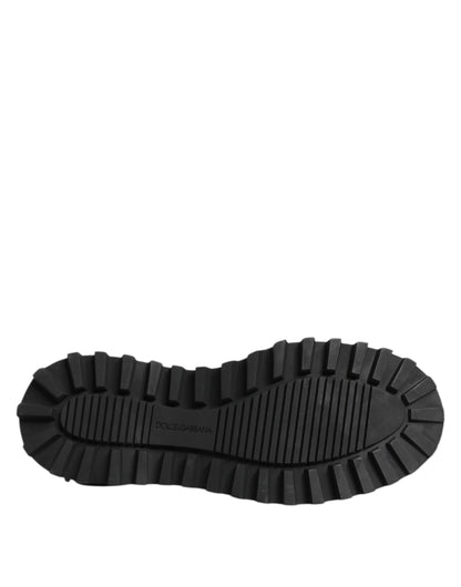 Dolce &amp; Gabbana Bruine Rode Leren Veterschoenen Derby Dress