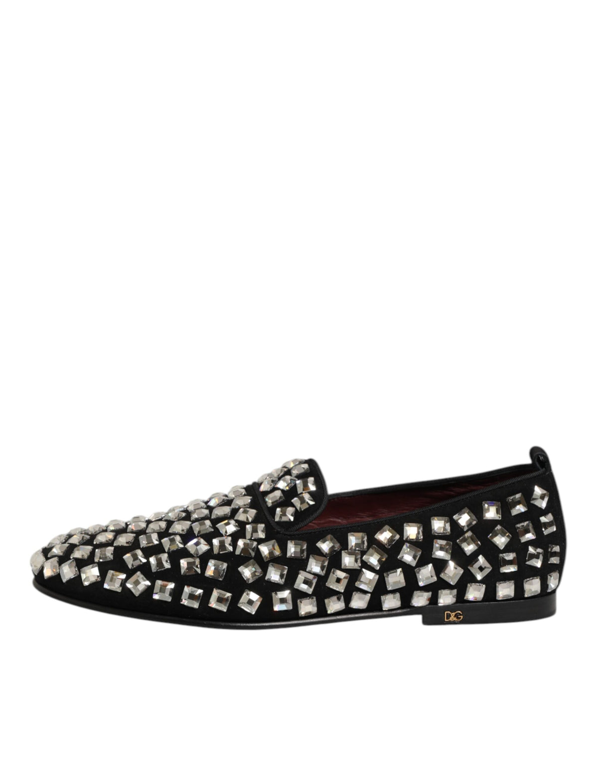 Dolce & Gabbana Black Suede Crystals Loafers for Men