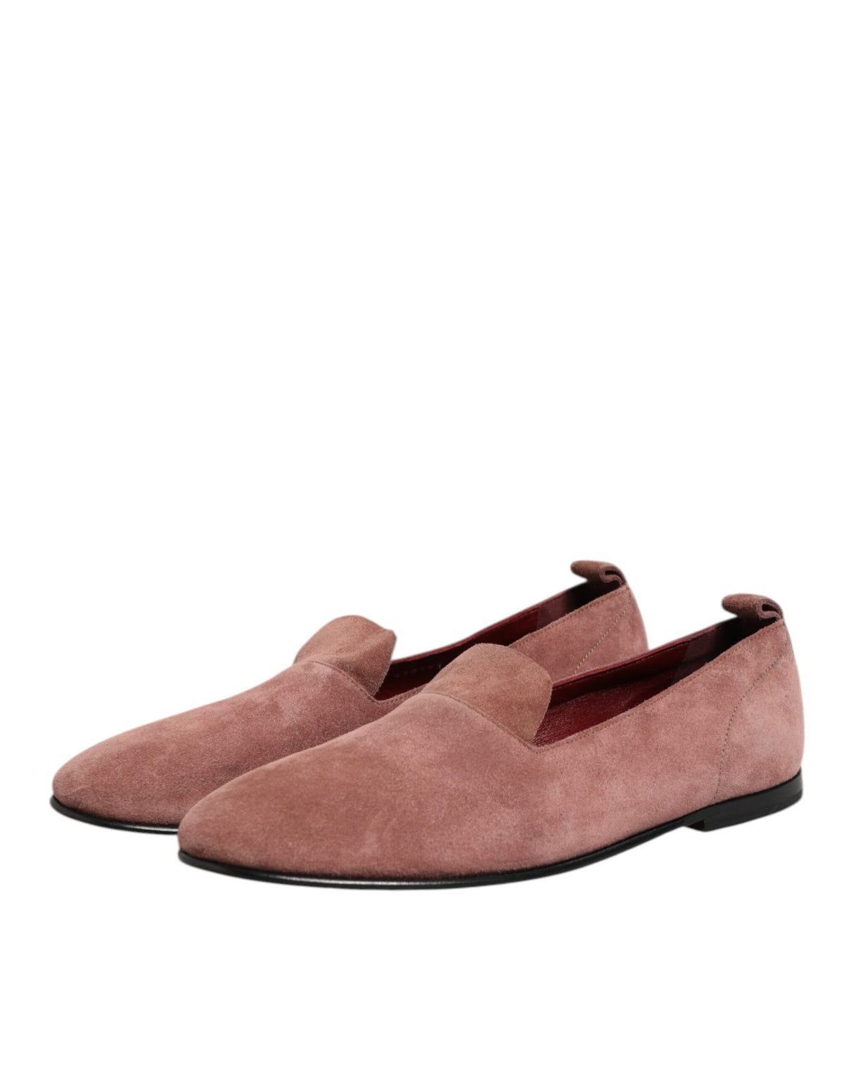 Dolce & Gabbana Pink Suede Loafers for Men - Elegant Formal Shoes