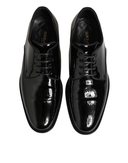 Dolce &amp; Gabbana Zwarte Leren Veterschoenen voor Formele Kleding