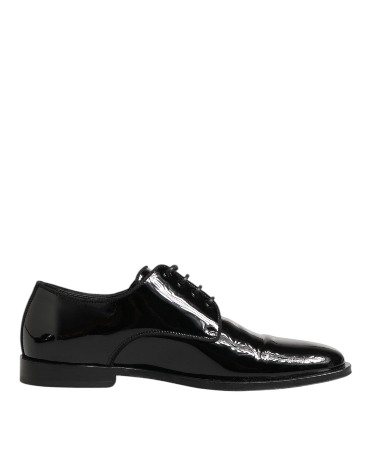 Dolce & Gabbana Black Leather Derby Dress Shoes