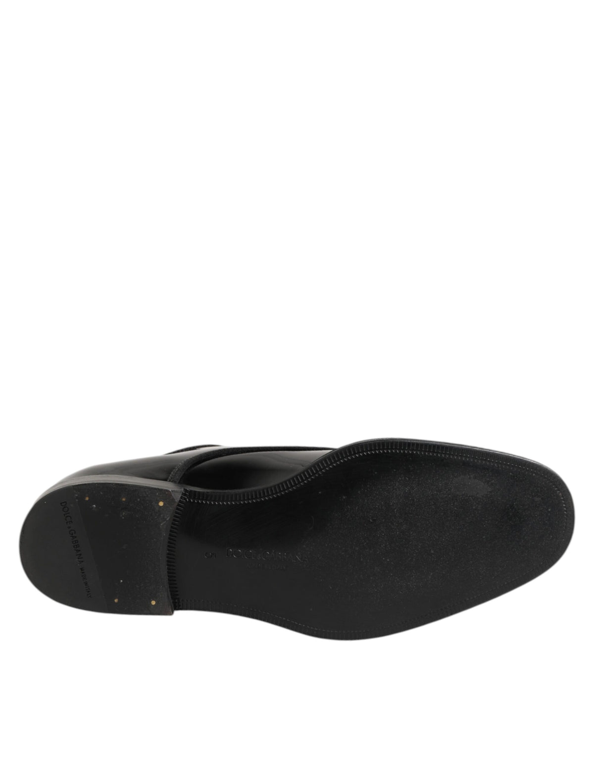 Dolce & Gabbana Black Leather Derby Dress Shoes