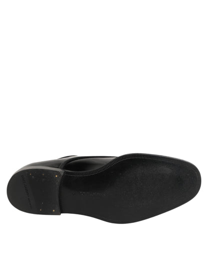 Dolce &amp; Gabbana Zwarte Leren Veterschoenen voor Formele Kleding