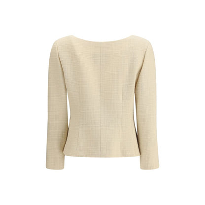 Veste courte Valentino en tweed de laine uni