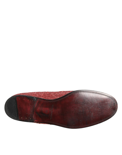 Mocassins à paillettes roses Dolce &amp; Gabbana pour hommes