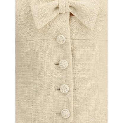 Veste courte Valentino en tweed de laine uni