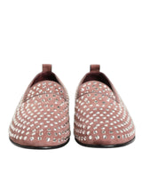 Dolce & Gabbana Pink Suede Crystals Loafers for Men
