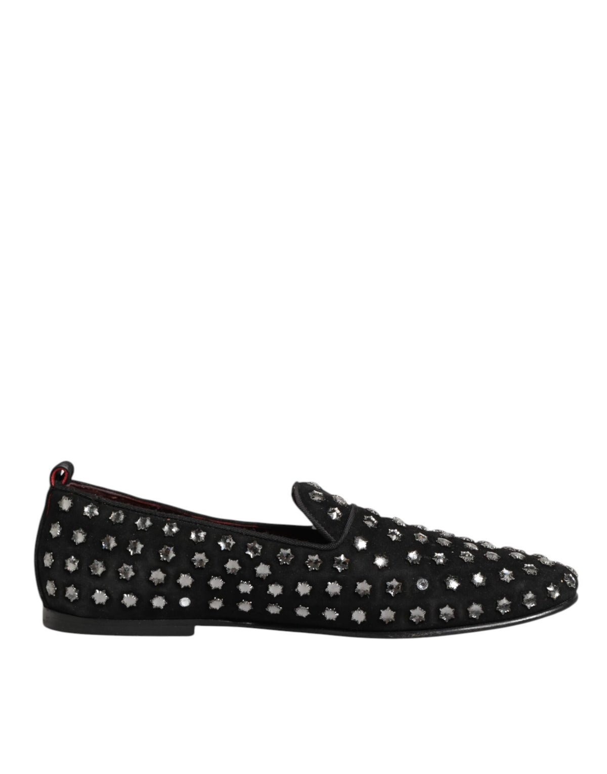 Dolce & Gabbana Black Crystal Embellished Loafers