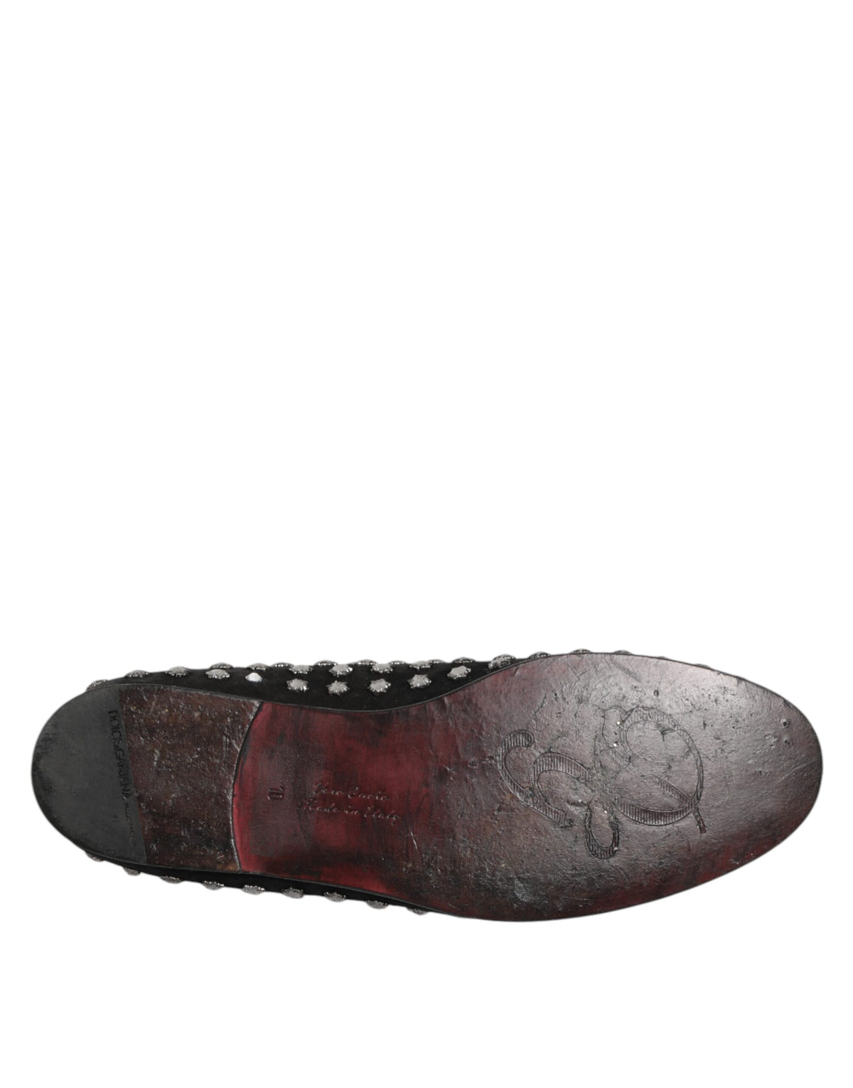 Dolce & Gabbana Black Crystal Embellished Loafers