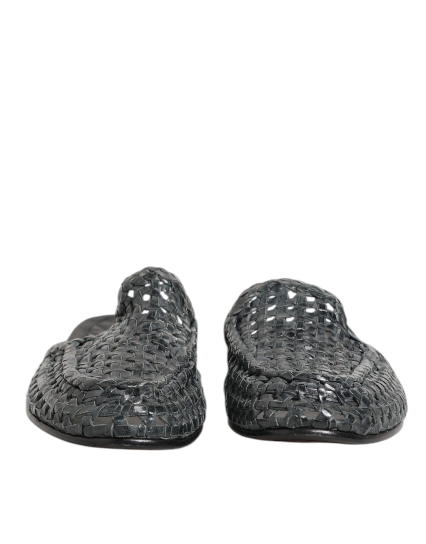 Dolce & Gabbana Blue Woven Slides MULES Men Sandals Shoes