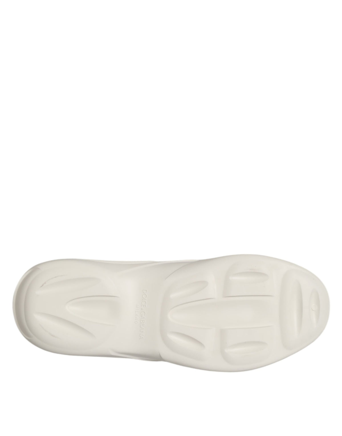Dolce & Gabbana White Rubber Slides Low Top Sneakers