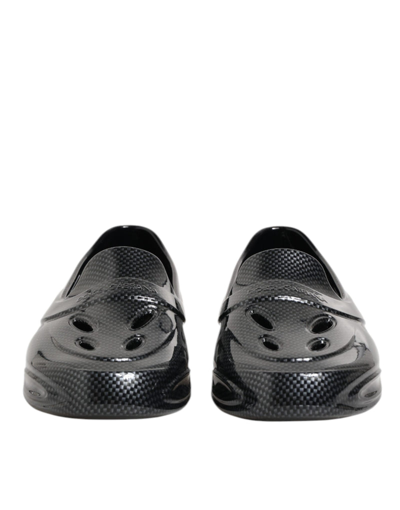 Dolce & Gabbana Black Rubber Low Top Sneakers - Élégance et Confort