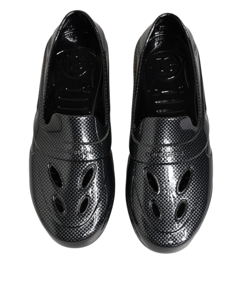 Dolce & Gabbana Black Rubber Low Top Sneakers - Élégance et Confort