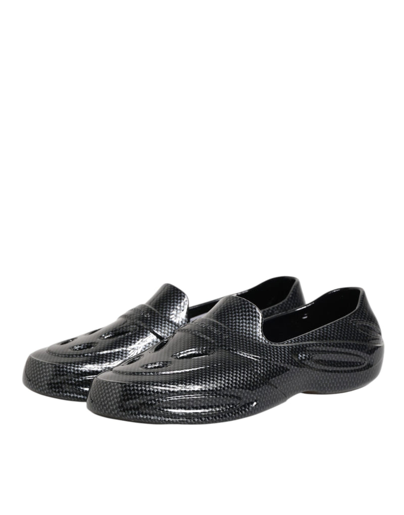 Dolce & Gabbana Black Rubber Low Top Sneakers - Élégance et Confort