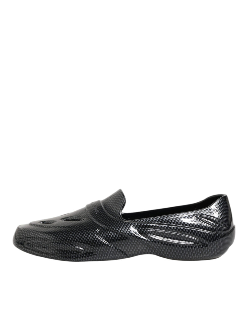 Dolce & Gabbana Black Rubber Low Top Sneakers - Élégance et Confort