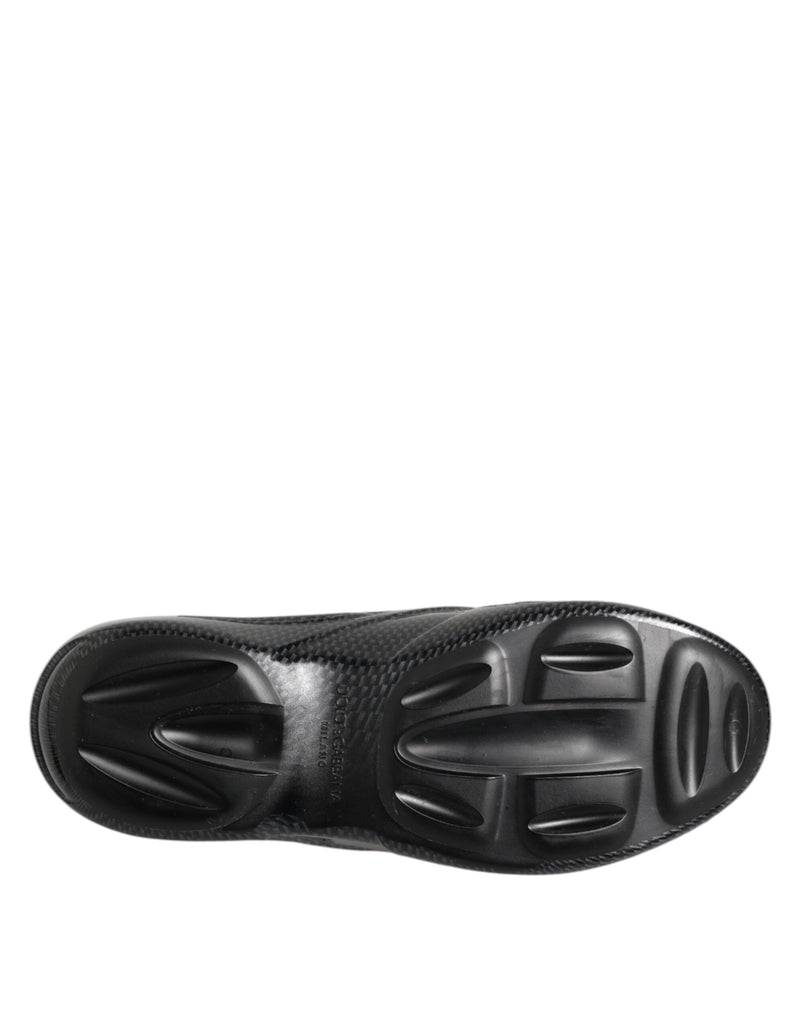Dolce & Gabbana Black Rubber Low Top Sneakers - Élégance et Confort