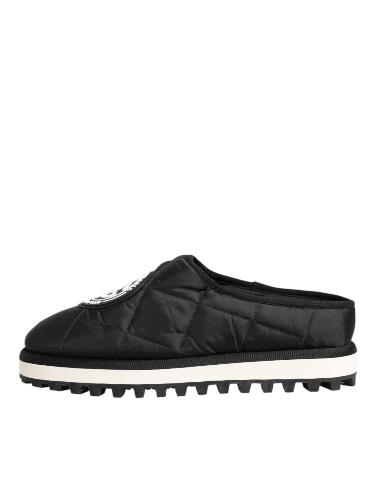 Dolce & Gabbana Black Nylon Low Top Slip On Sneakers