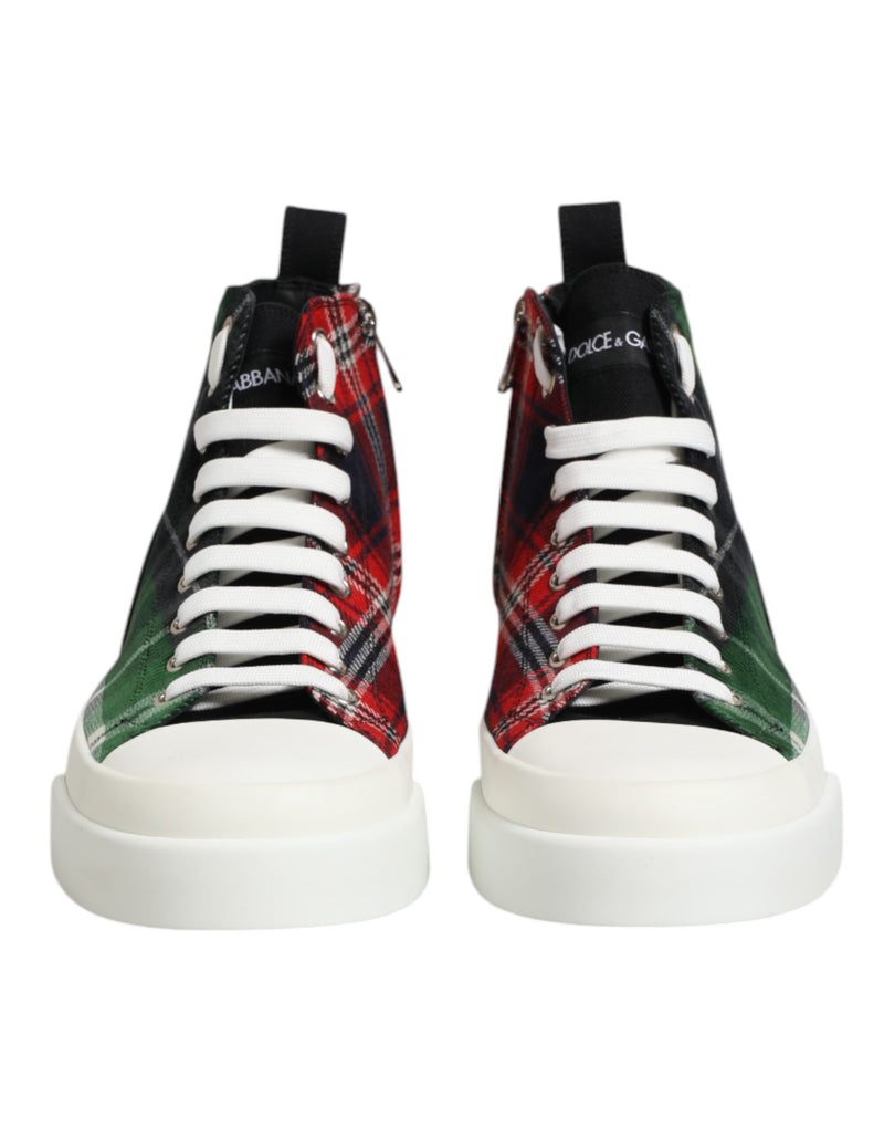 Dolce & Gabbana Multicolor DG Logo High Top Sneakers for Men