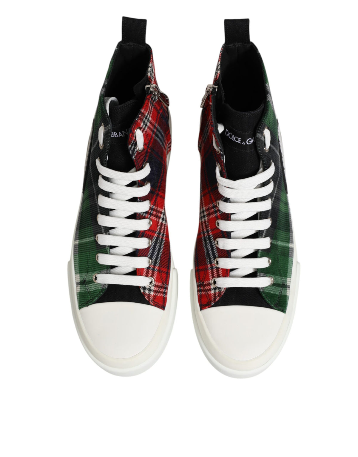 Dolce & Gabbana Multicolor DG Logo High Top Sneakers for Men