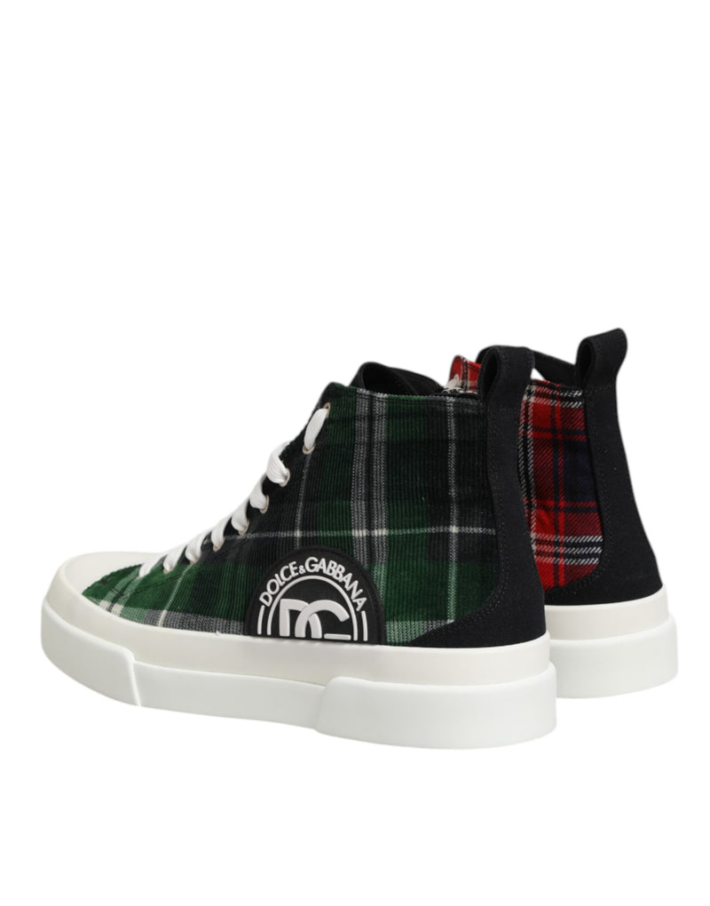 Dolce & Gabbana Multicolor DG Logo High Top Sneakers for Men