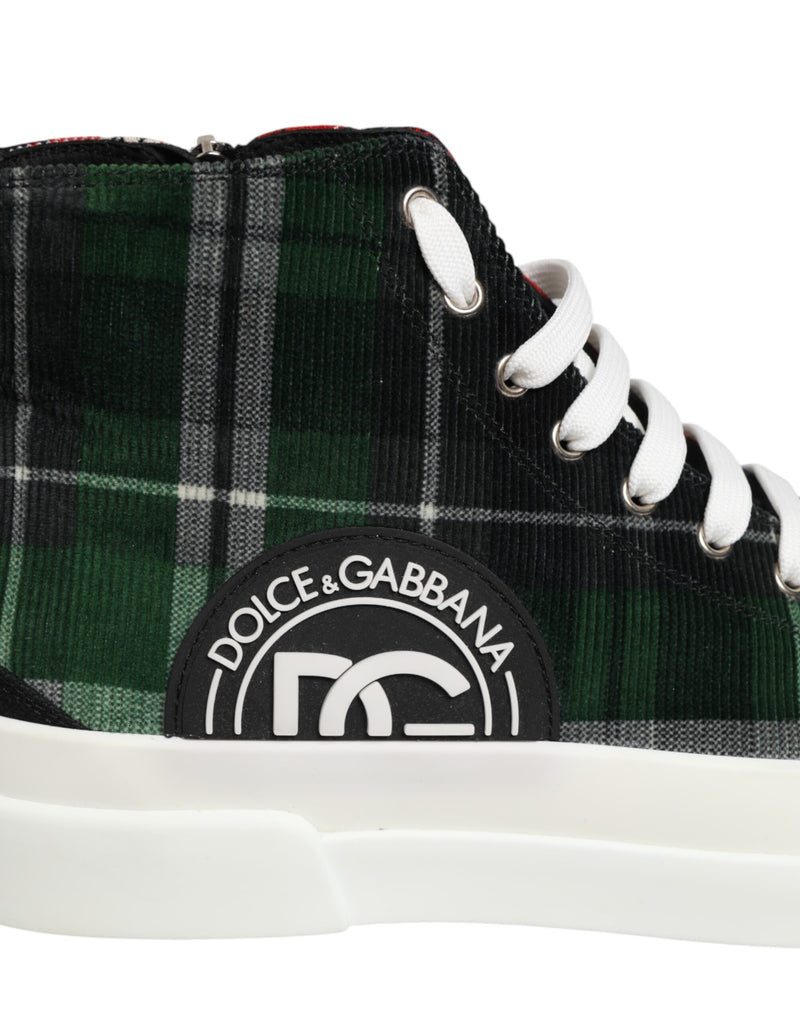 Dolce & Gabbana Multicolor DG Logo High Top Sneakers for Men