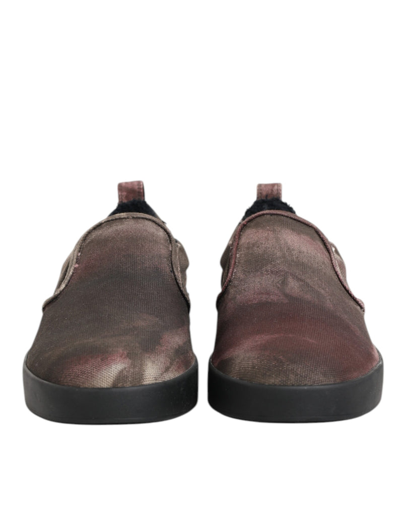 Dolce & Gabbana Multicolor Cotton Low Top Slip On Sneakers for Men