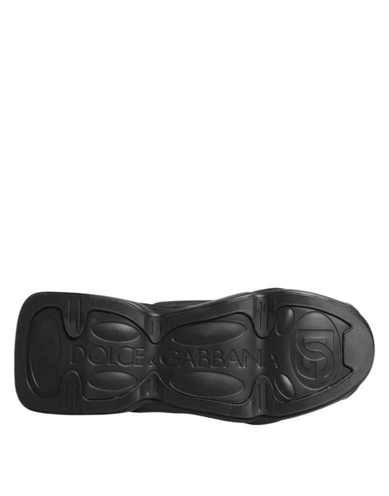 Dolce & Gabbana Black Lace Up Wave Low Top Men Sneaker Shoes