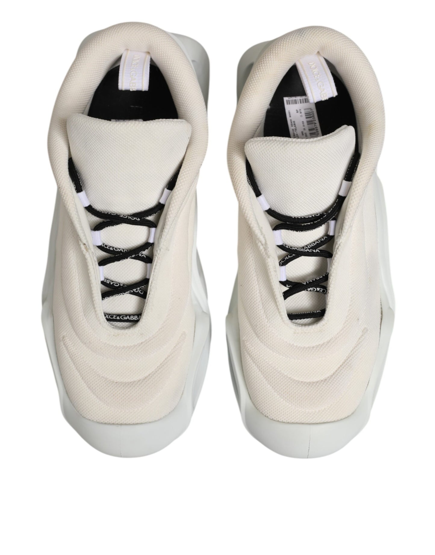 Sneakers basses Wave à lacets blancs pour homme de Dolce &amp; Gabbana