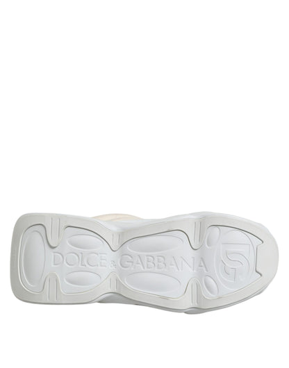 Sneakers basses Wave à lacets blancs pour homme de Dolce &amp; Gabbana