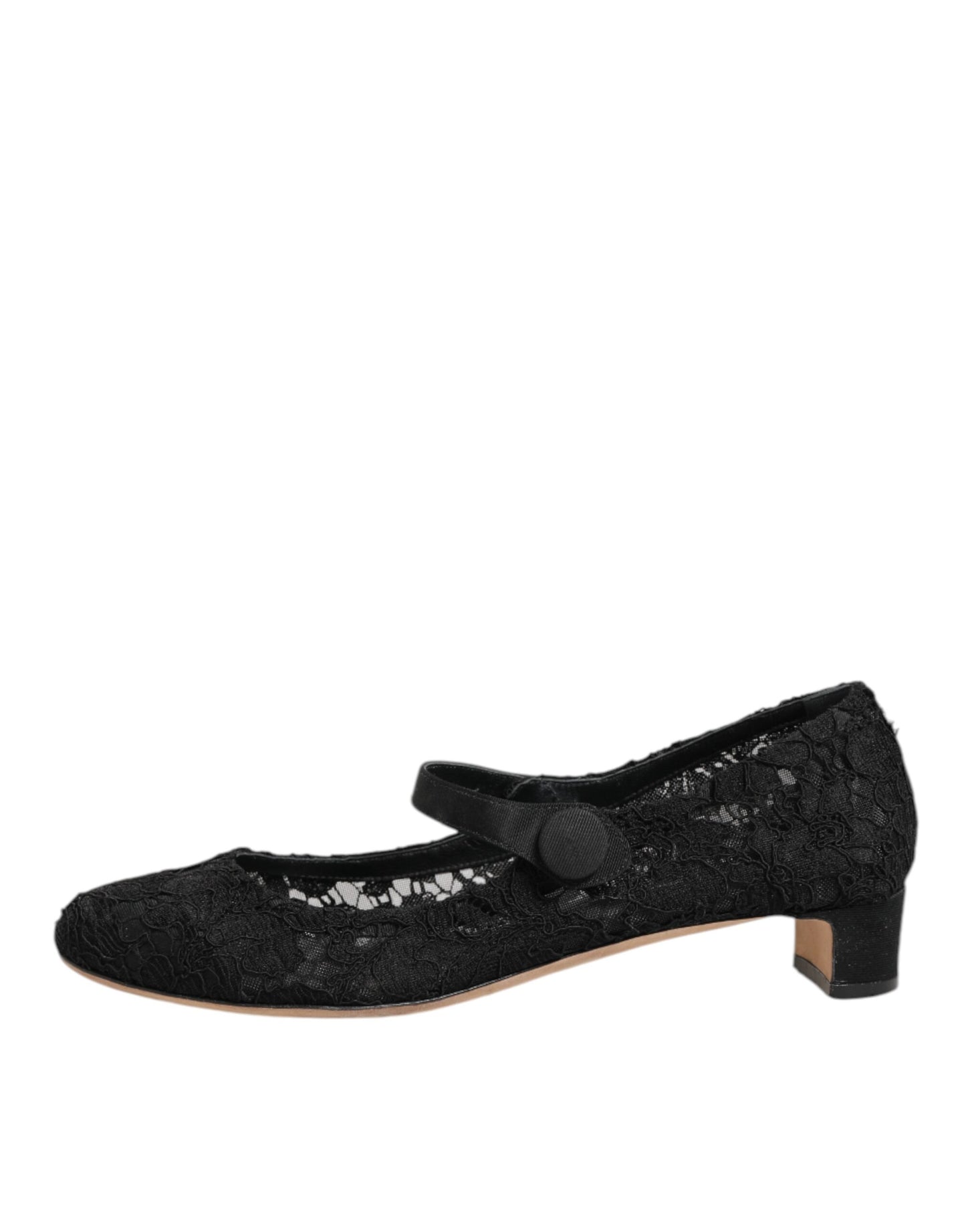 Dolce &amp; Gabbana zwarte Vally Taormina pumps met bloemenkant