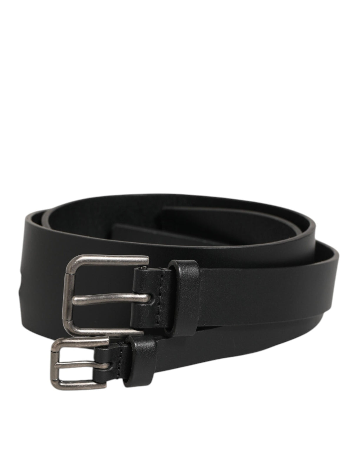 Ceinture homme Dolce &amp; Gabbana noire à double boucle en cuir