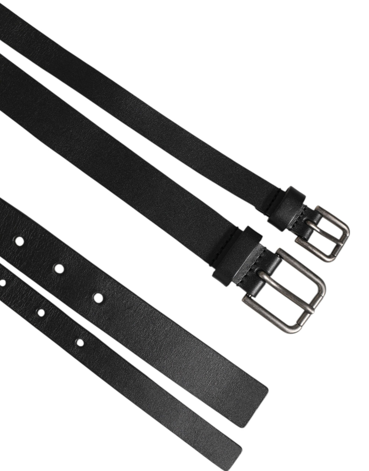 Ceinture homme Dolce &amp; Gabbana noire à double boucle en cuir