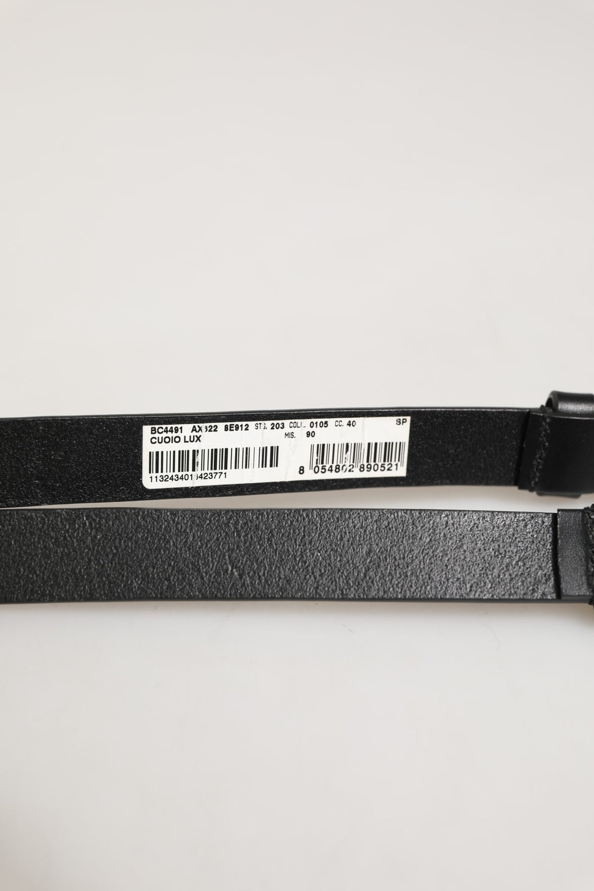 Ceinture Dolce &amp; Gabbana en cuir noir à double sangle et boucle argentée