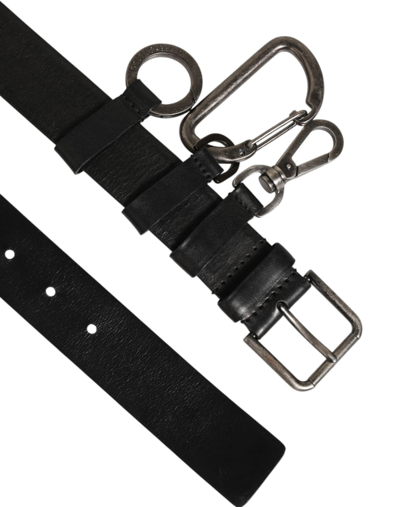 Boucle de ceinture avec mousqueton porte-clés noir Dolce &amp; Gabbana
