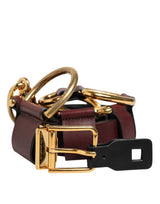 Dolce &amp; Gabbana Porte-clés marron avec boucle de ceinture