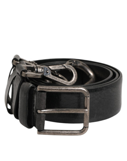 Boucle de ceinture avec mousqueton porte-clés noir Dolce &amp; Gabbana
