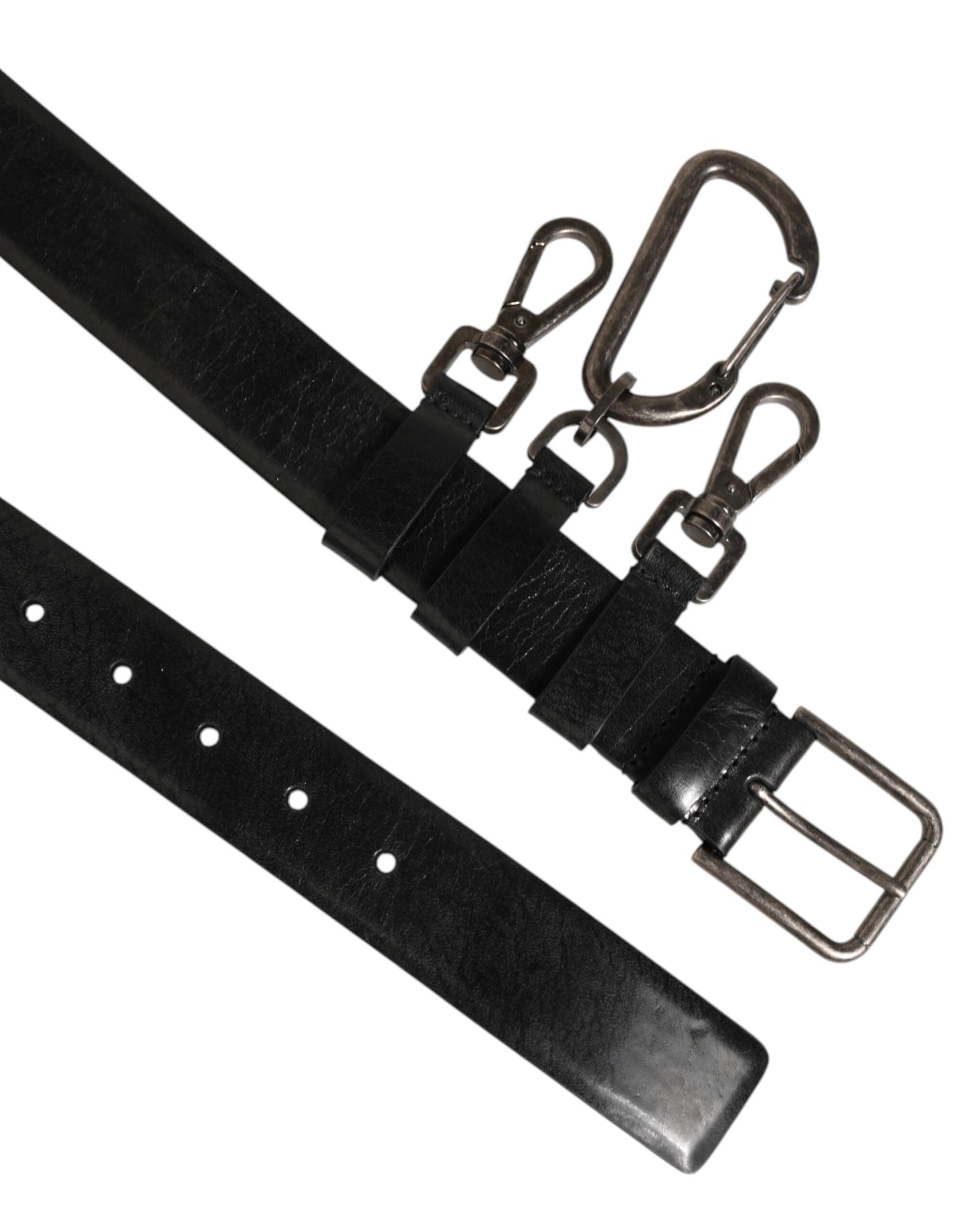 Boucle de ceinture avec mousqueton porte-clés noir Dolce &amp; Gabbana