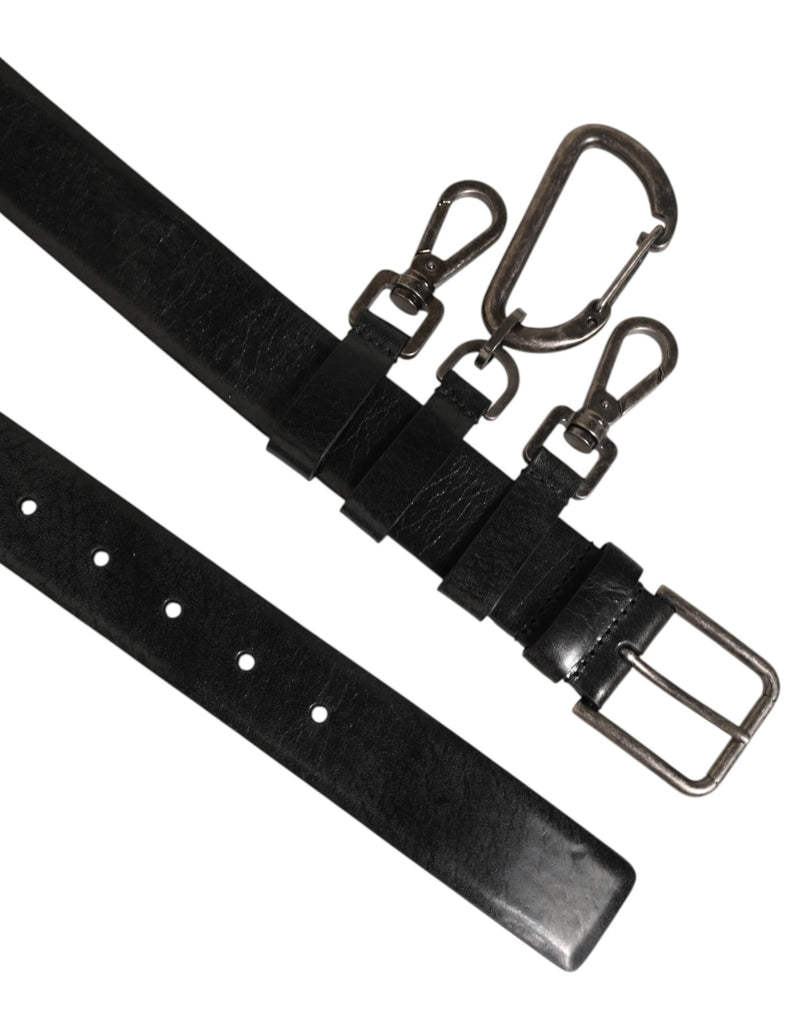 Boucle de ceinture avec mousqueton porte-clés noir Dolce &amp; Gabbana