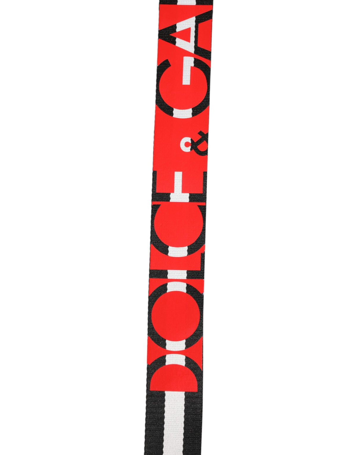 Ceinture Dolce &amp; Gabbana à rayures noires et blanches avec logo et boucle métallique