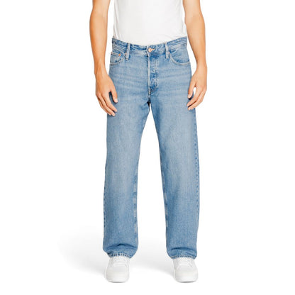 Jack Jones Blue Cotton Relaxed Fit Jean