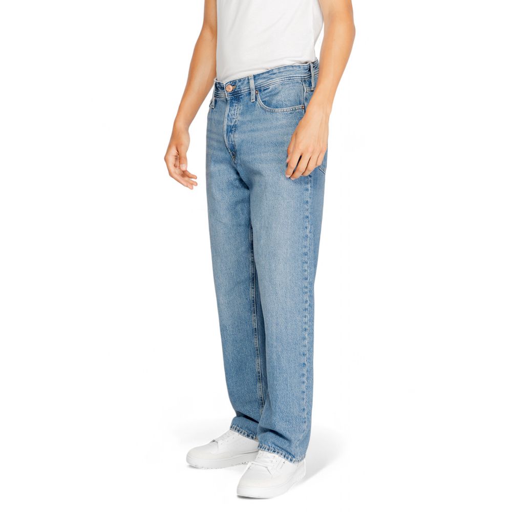 Jack Jones Blue Cotton Relaxed Fit Jean