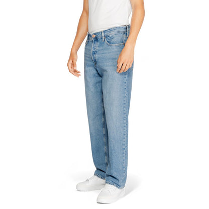 Jack Jones Blue Cotton Relaxed Fit Jean