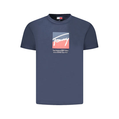 T-shirt en coton bleu Tommy Hilfiger