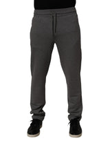 Pantalon de jogging en coton gris Dolce &amp; Gabbana