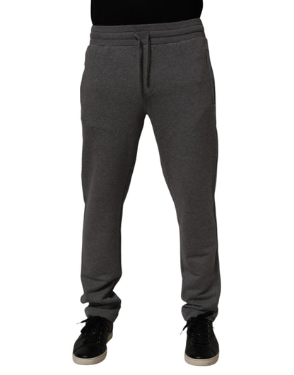 Pantalon de jogging en coton gris Dolce &amp; Gabbana